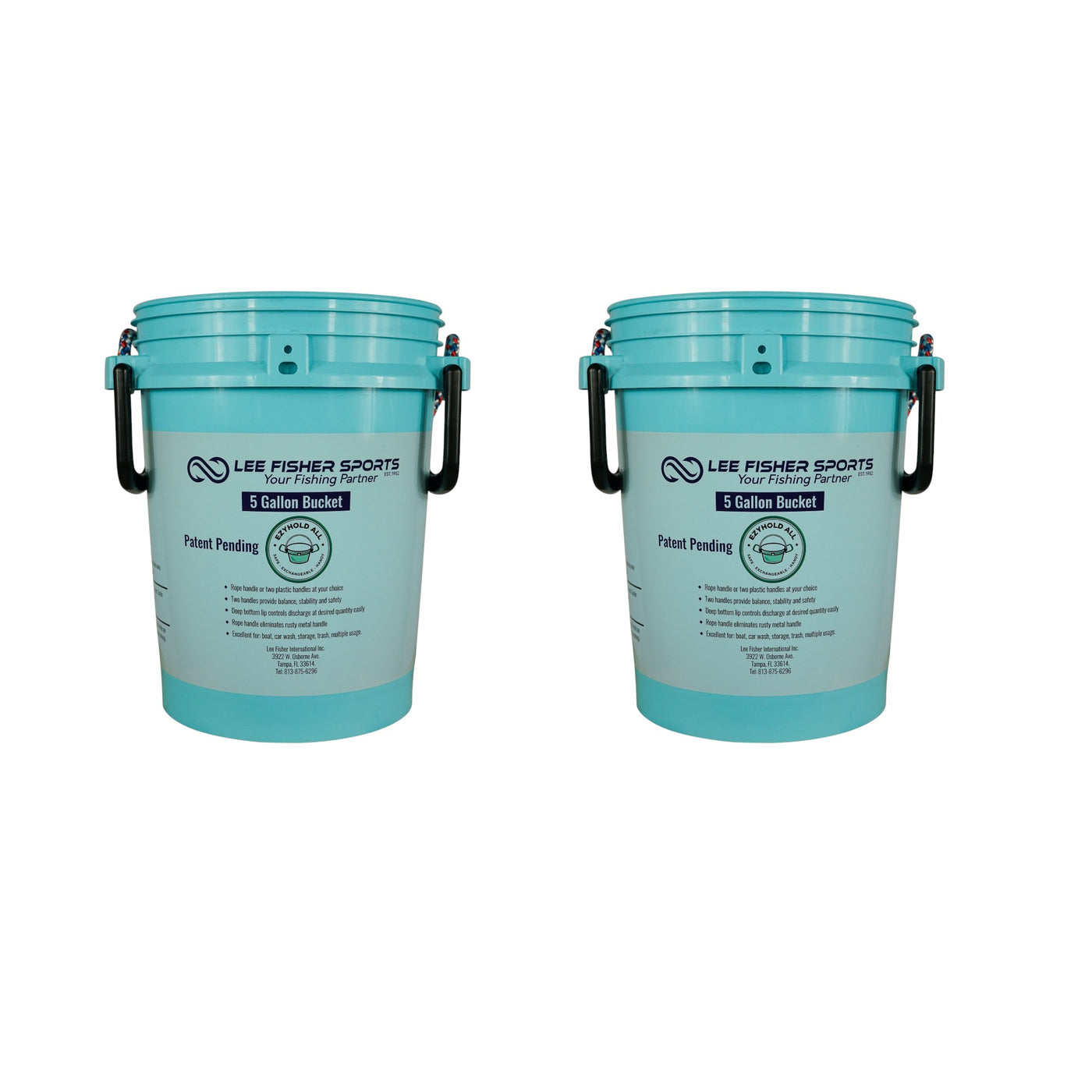 ISmart Bucket - 5 Gallon Bucket (No Lid) - Printed Lee Fisher Sports Logo