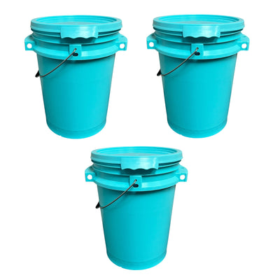 ISmart Bucket - 5 Gallon Metal Handle, Two Side Handle  Bucket with Lid