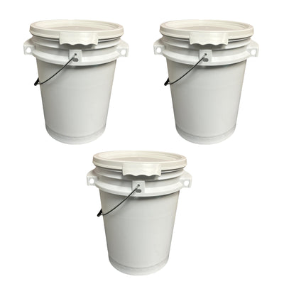 ISmart Bucket - 5 Gallon Metal Handle, Two Side Handle  Bucket with Lid