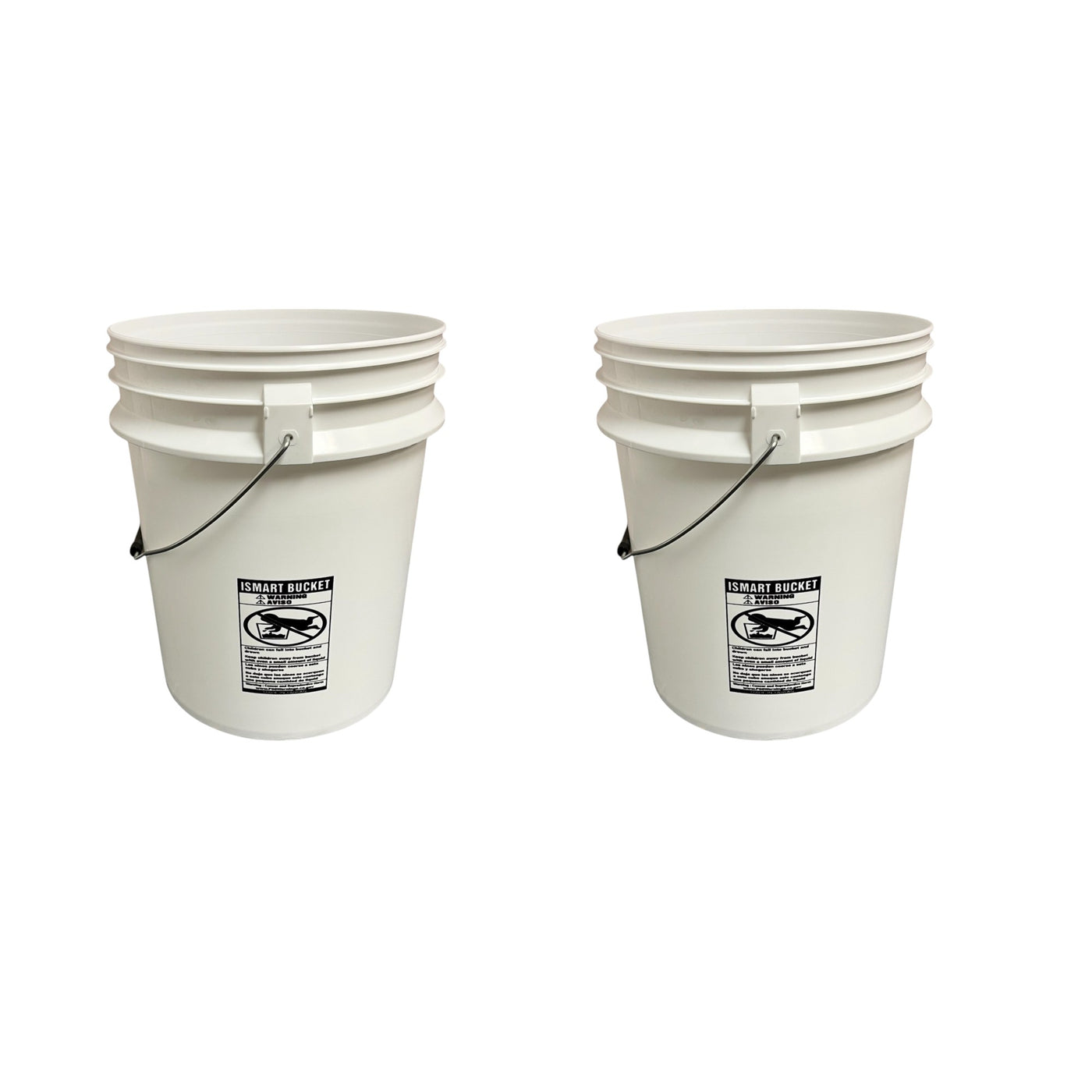 3.5 Gallon, 5 Gallon Metal Handle without Lid, White