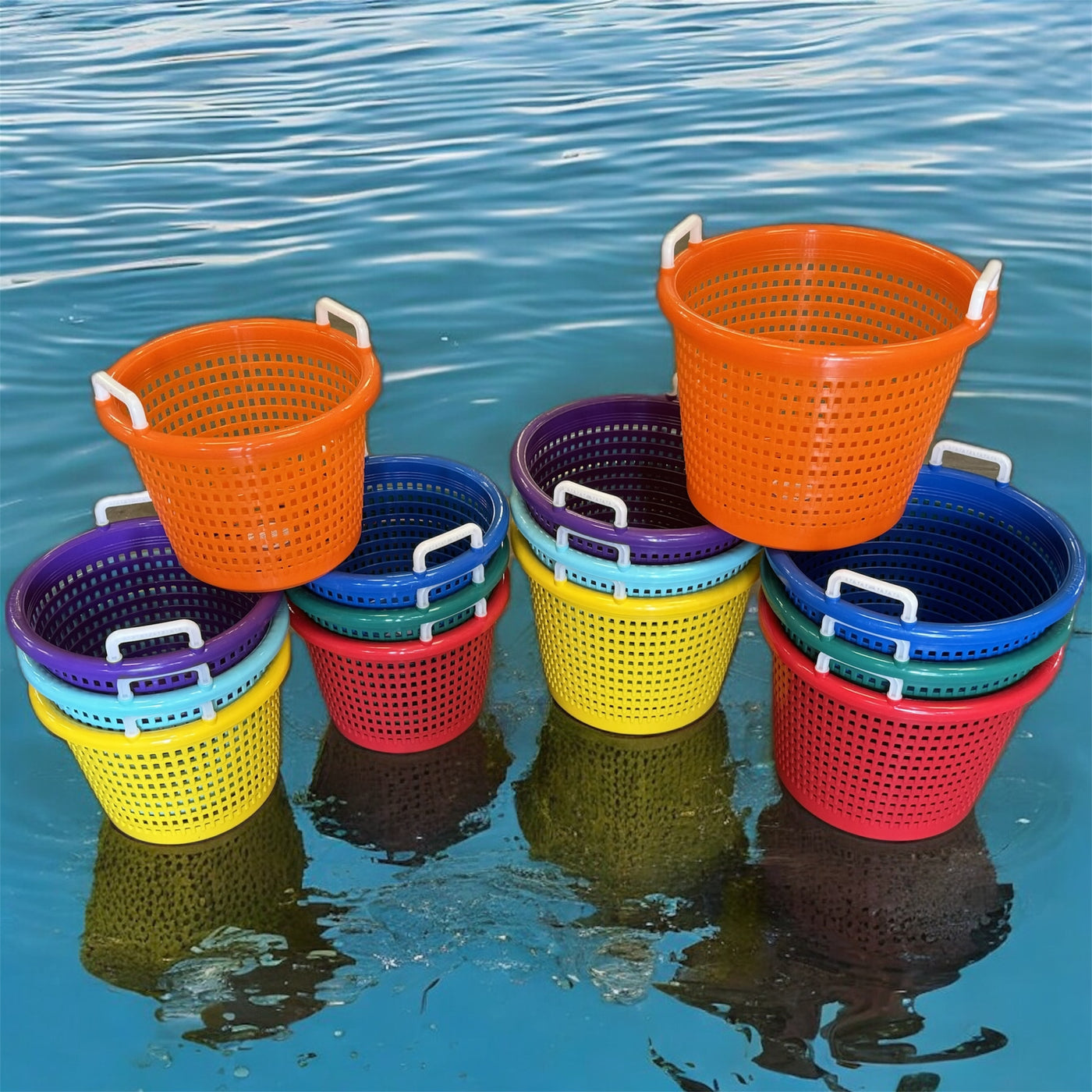 Joy Fish Heavy Duty Large Multi-Usage Baskets- for fishing, indoor, outdoor, Bulk 4 pcs or 8 pcs