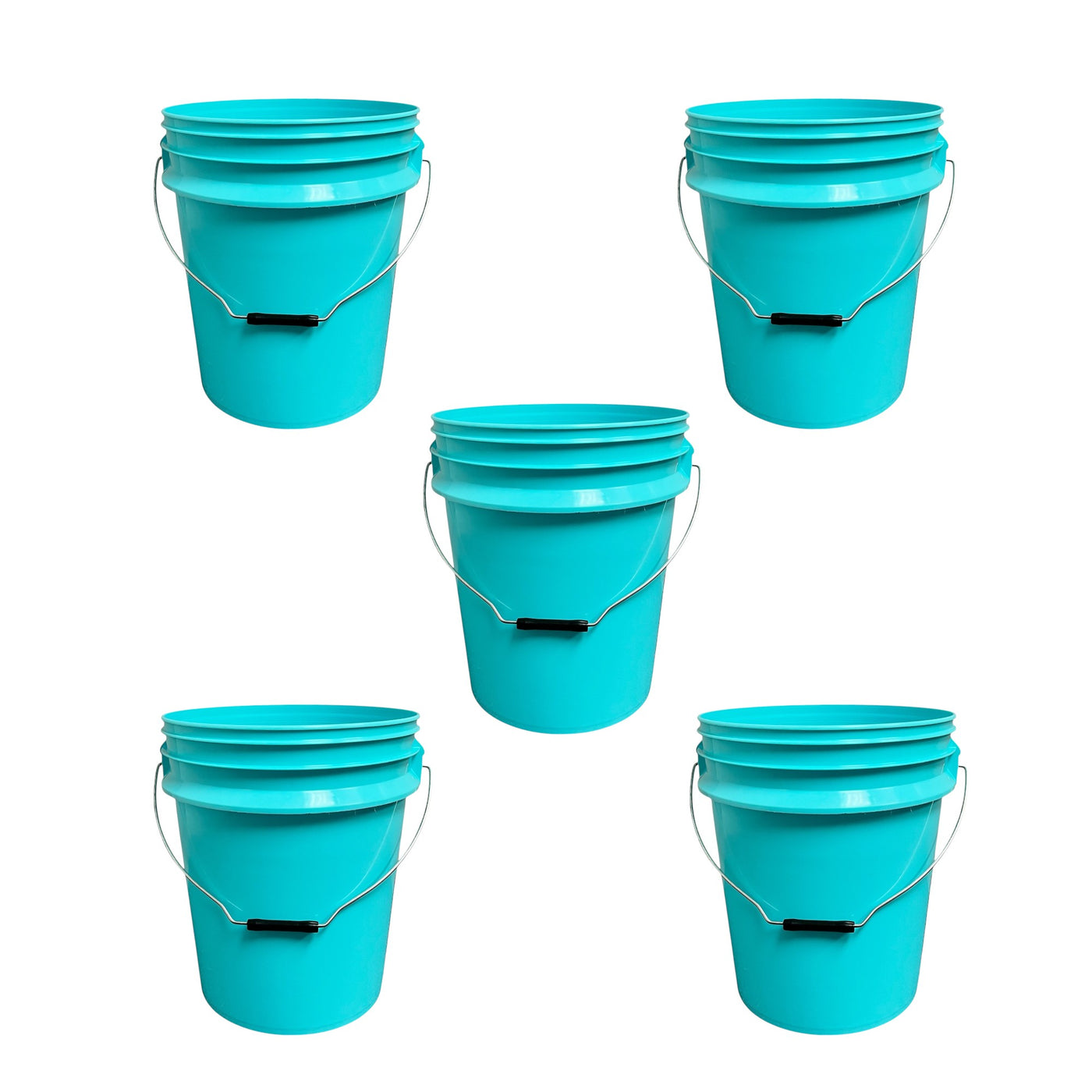 3.5 Gallon, 5 Gallon Metal Handle without Lid, Aqua