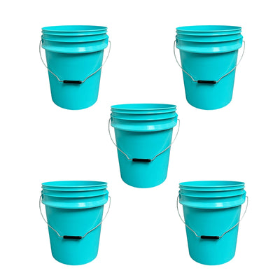 3.5 Gallon, 5 Gallon Metal Handle without Lid, Aqua