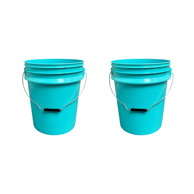 3.5 Gallon, 5 Gallon Metal Handle without Lid, Aqua