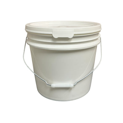 3.5 Gallon White Bucket Metal Handle with lid