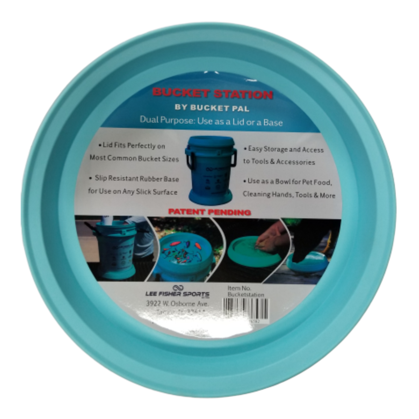 Bucket Station-Slip-Resistant rubber material uses for base pad or bucket lid.