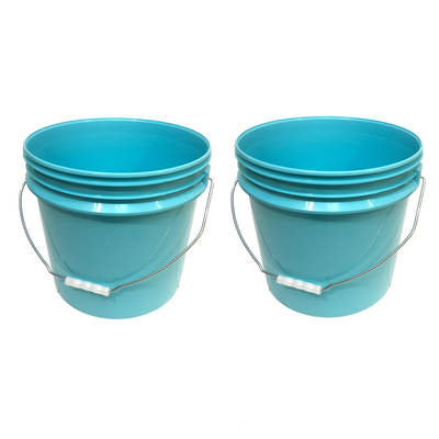 3.5 Gallon, 5 Gallon Metal Handle without Lid, Aqua