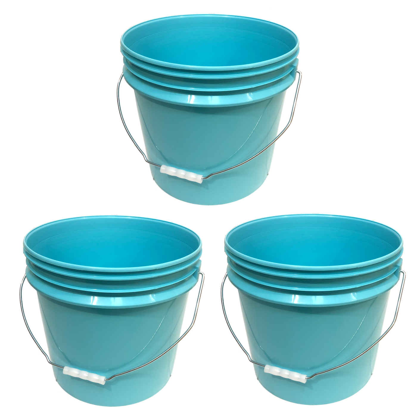 3.5 Gallon, 5 Gallon Metal Handle without Lid, Aqua