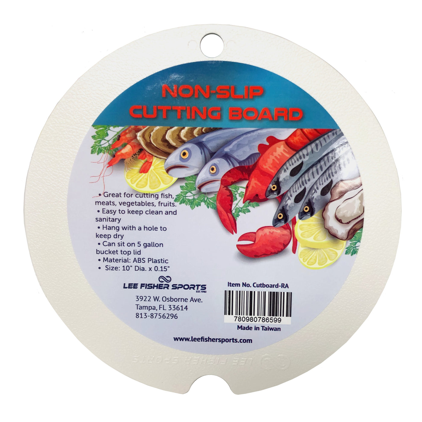 Cutting Board-Non-slip round shape, food safe for house, outdoor activities