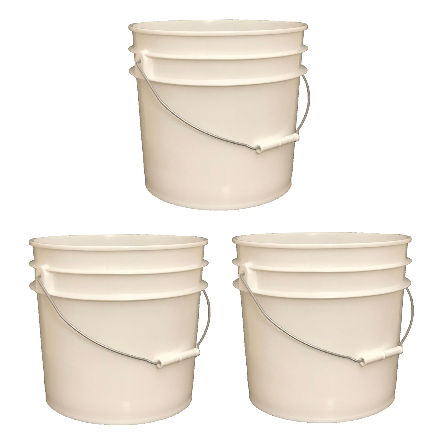 Lee Fisher Sports Bucket Lee Fisher Sports Bucket - Metal Handle without Lid, White