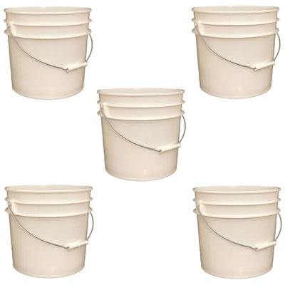 Lee Fisher Sports Bucket Lee Fisher Sports Bucket - Metal Handle without Lid, White